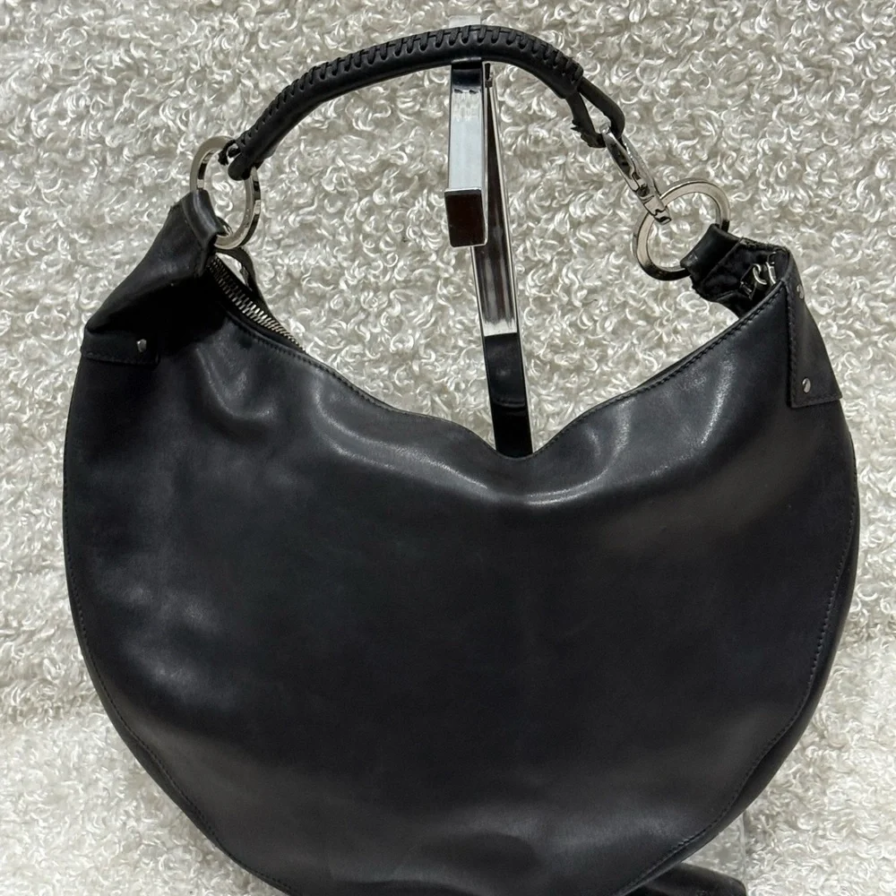 Gucci Black Leather Hobo Bag